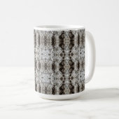 Weißer Tiger Baumrinden-Muster Kaffeetasse (VorderseiteRechts)