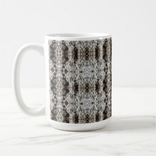 Weißer Tiger Baumrinden-Muster Kaffeetasse