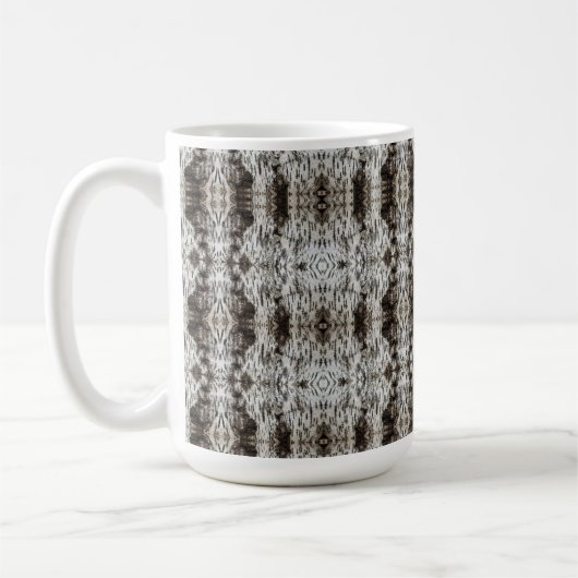 Weißer Tiger Baumrinden-Muster Kaffeetasse (Links)