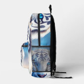 Weißer Tiger Bedruckter Rucksack (Rechts)