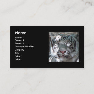 Weißer Tiger bengalisch Visitenkarte