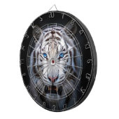 Weißer Tiger Blaue Augen Dartscheibe (Vorderseite rechts)