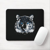 Weißer Tiger Blaue Augen Wildkatze Tier _1 Mousepad (Mit Mouse)