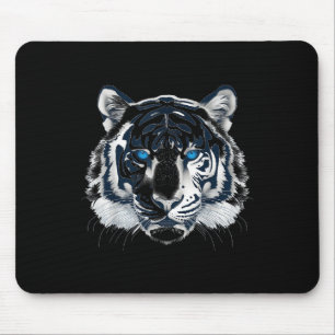 Weißer Tiger Blaue Augen Wildkatze Tier _1 Mousepad