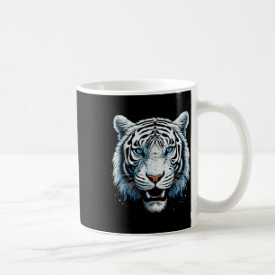 Weißer Tiger Blaue Augen Wildkatze Tier Kaffeetasse