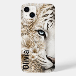 Weißer Tiger Blumendesign mit blauen Augen Case-Mate iPhone 14 Plus Hülle
