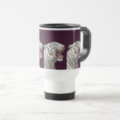Weißer Tiger brüllt Reisebecher (VorderseiteRechts)