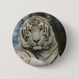 Weißer Tiger Button