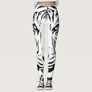 Weißer Tiger-Cartoon Leggings