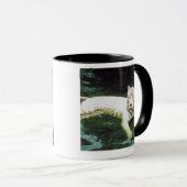 Weißer Tiger, der friedlich schwimmt Tasse (VorderseiteRechts)