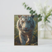 Weißer Tiger Feiertagskarte (Stehend Vorderseite)