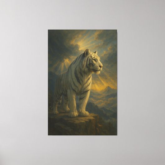 Weißer Tiger – Fine Art Druck Leinwanddruck (Vorderseite)