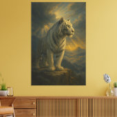 Weißer Tiger – Fine Art Druck Leinwanddruck (Insitu (Wohnzimmer))