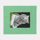 Weißer Tiger Fleecedecke (Vorderseite (Horizontal))