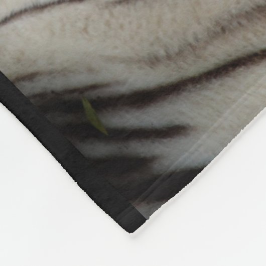 Weißer Tiger Fleecedecke (Ecke)