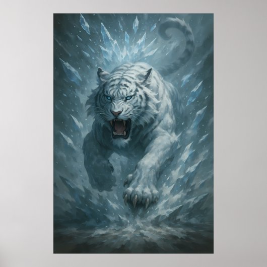 Weißer Tiger – Frostkönig Eisstoß Abstieg – ManJi Poster (Vorne)