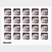 Weißer Tiger – Furchteinflößende Pose – Sticker (Blatt)