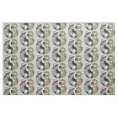Weißer Tiger gegen grüner Drache im Yin Yang f Stoff (Fat Quarter (45,7 x 55,9 cm))