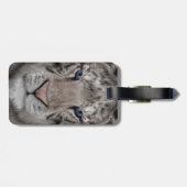 Weißer Tiger Gepäckanhänger (Rückseite horizontal)