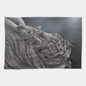 Weißer Tiger Geschirrtuch (Horizontal)