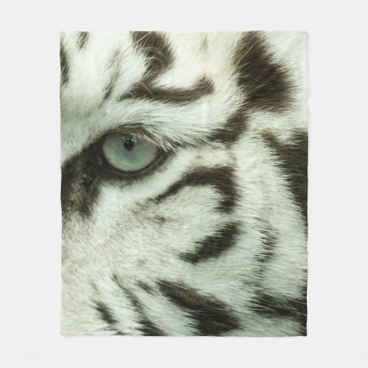 WEISSER TIGER-GESICHT FLEECEDECKE (Vorderseite)