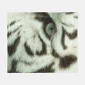 WEISSER TIGER-GESICHT FLEECEDECKE (Vorderseite (Horizontal))