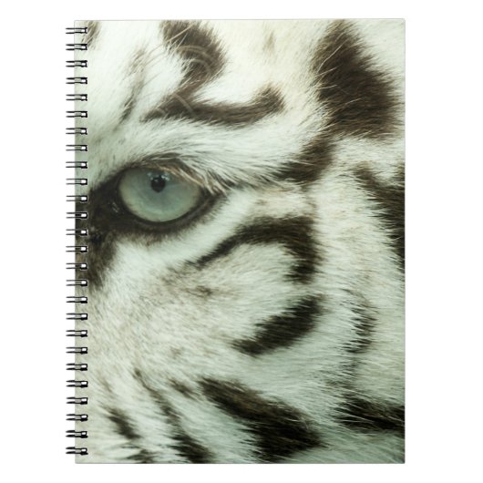 WEISSER TIGER-GESICHT NOTIZBLOCK (Vorderseite)
