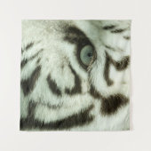 WEISSER TIGER-GESICHT WANDTEPPICH (Vorderseite (Horizontal))