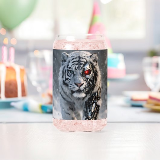 Weißer Tiger Glas kann Sci-Fi-Tier-Kunst (Insitu (Geburtstag))