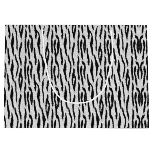 Weißer Tiger Große Geschenktüte (Vorderseite)