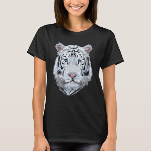Weißer Tiger Großkatze T-Shirt (Vorderseite)