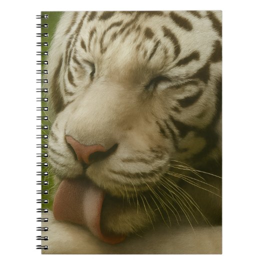 Weißer Tiger im Alltagsleben Notizblock (Vorderseite)