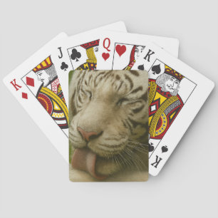 Weißer Tiger im Alltagsleben Spielkarten