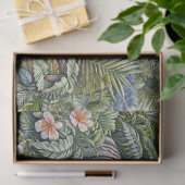 Weißer Tiger im üppigen Dschungel Seidenpapier (Geschenk)