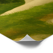 Weißer Tiger im Waldlicht Poster (Ecke)