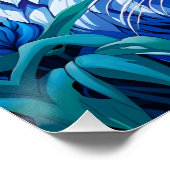 Weißer Tiger in violetten Blumen Poster (Ecke)