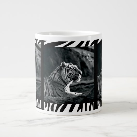Weißer Tiger Jumbo-Tasse (Vorderseite)