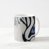 Weißer Tiger Kaffeetasse (VorderseiteRechts)