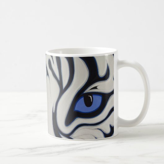 Weißer Tiger Kaffeetasse (Rechts)