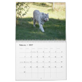 Weißer Tiger-Kalender, weiße Tiger Kalender (Feb 2027)