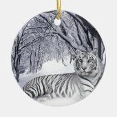 WEISSER TIGER KERAMIKORNAMENT (Vorne)