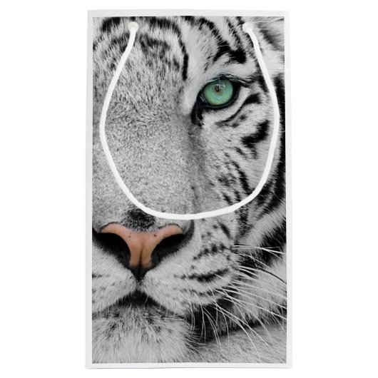Weißer Tiger Kleine Geschenktüte (Rückseite)