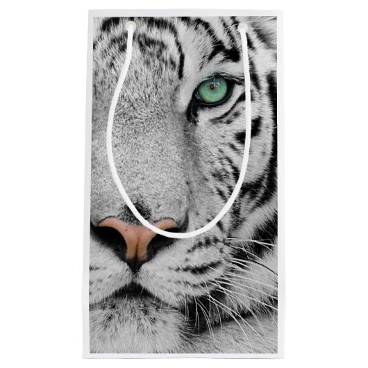 Weißer Tiger Kleine Geschenktüte (Vorderseite)