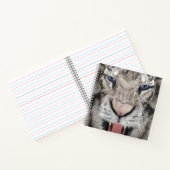 Weißer-Tiger-Kopf-Wildlife-Ästhetik Notizblock (Innenseite)