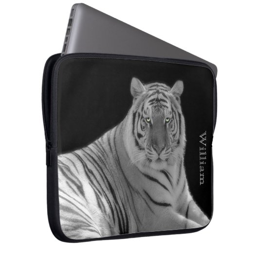 Weißer Tiger-kundenspezifischer Laptop-Kasten Laptopschutzhülle (Vorne Rechts)