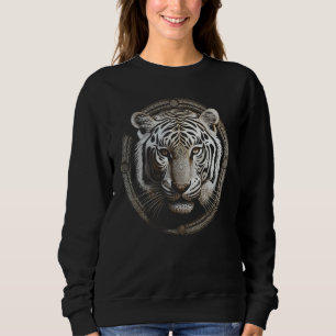 Weißer Tiger Kunstwerk  Tier Tiger Sweatshirt
