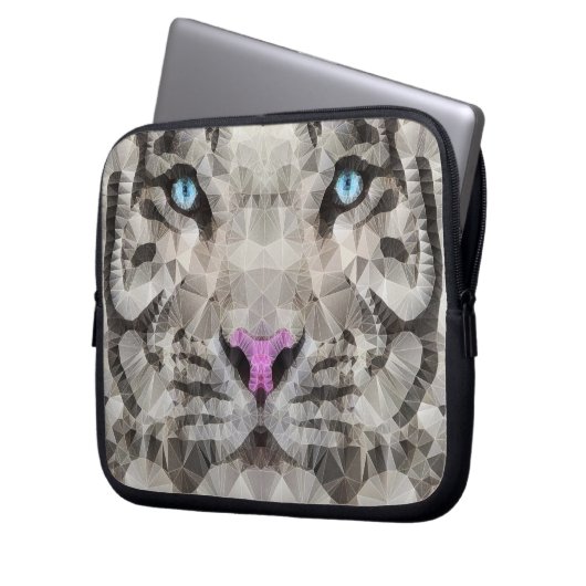 weißer Tiger Laptopschutzhülle (Vorderseite Links)