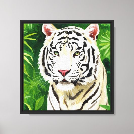 Weißer Tiger Leinwanddruck (Vorderseite)
