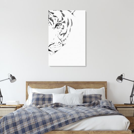 Weißer Tiger Leinwanddruck (Insitu (Schlafzimmer))