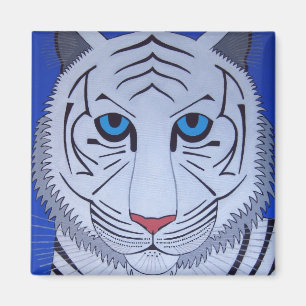 Weißer Tiger-Magnet! Magnet